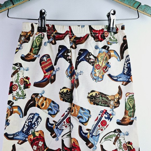 Hannah Kate RARE Boys Cowboy Boots All-Over-Pattern Cuffed Pants, USA, 5 - Picture 3 of 9